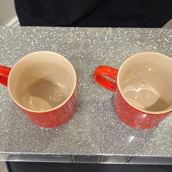 Le Creuset Ceramic Cappacino Mug Set- Carmin - Picture 5 of 7